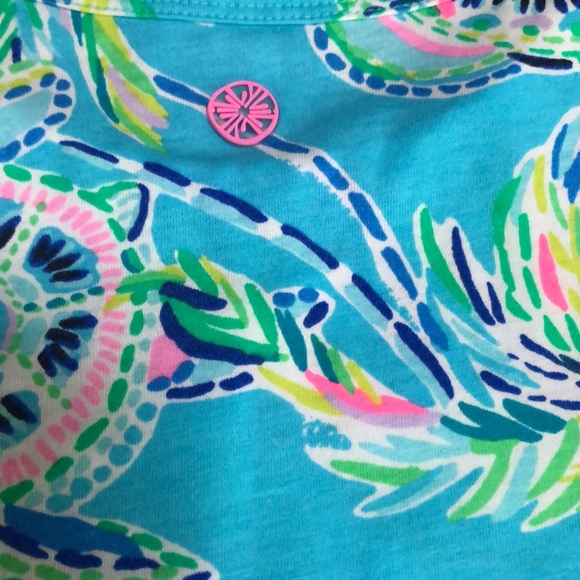 Lily Pulitzer Greer Luxletic Tank Bermuda Blue Turtle size XXS - Picture 6 of 9